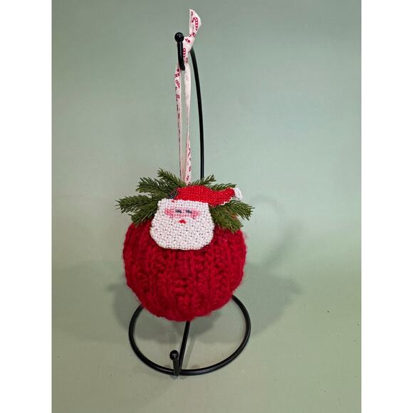 Handmade Crocheted Christmas Ornament Ball  Bauble  Tree Decoration   CO2 - Picture 3 of 5